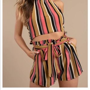 Halter top and short set